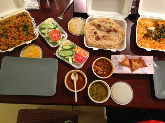 Indian dinner